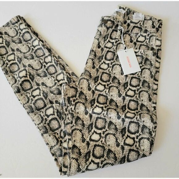 GOOD AMERICAN Good Legs Snake Print High Waist Skinny Jeans 6/28 - Picture 1 of 4